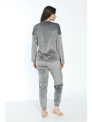 Estiva Kadın Kışlık Soft Kadife Pijama Takımı