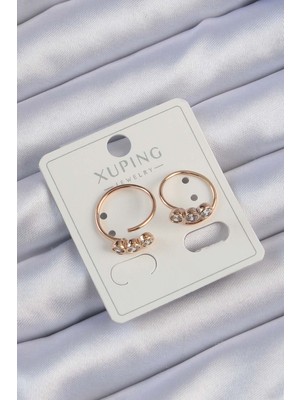 Xuping Rose Renk Zirkon Taşlı Su Yolu Küpe - TJ-BKP9430