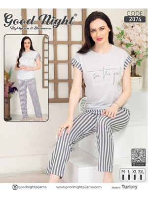Good Night Gri Kadın Pijama Takımı