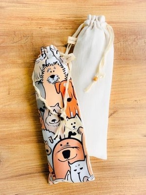 Vera Concept Store Lily Tongo, Leke Tutmaz Taşınabilir Çocuk Yemek Seti Amerikan Servis Köpekli