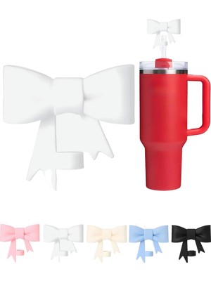 Vera Concept Store 1 Adet Silikon Pipet Kapağı –  Quencher ile Uyumlu 10 mm Pipetler Için – Toz Koruyucu, Fiyonklu Tasarım – Beyaz Renk