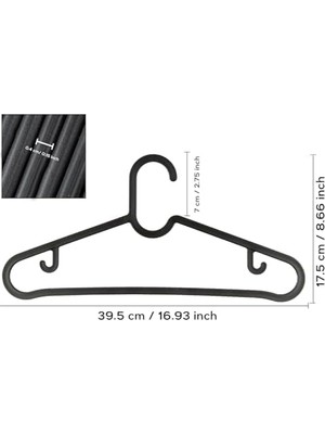 Vera Concept Store Jouis Askı Dolap Içi Elbise Askısı,pantolon,gömlek,ceket,etek Askısı,gardrop Için Slim Plastik Askı (20 Adet)