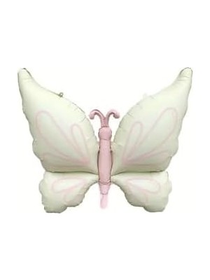 Vera Concept Store Büyük Kanatlı Kelebek Folyo Balon Krem, 456346345
