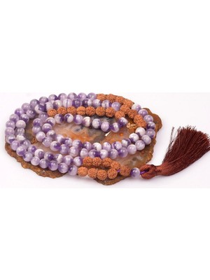 Taş Sandığı Ametist Taşı Mala Tesbih ( 108 Habbeli ) - 8 mm -