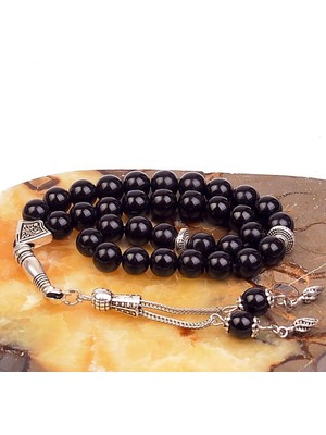 Taş Sandığı Obsidyen Taşı Tesbih ( 8 mm )
