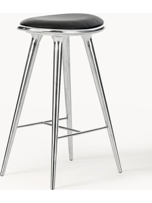 Westwing High Stool Bar Taburesi - Deri Oturaklı, Kayın Ağacı