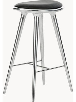 Westwing High Stool Bar Taburesi – Deri Oturaklı, Metal Ayaklı