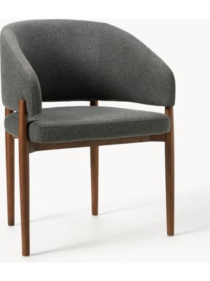 Westwing Nemo Kollu Sandalye - Modern Tasarım, 35 Kg/m³ Süngerli, Meşe Gövdeli