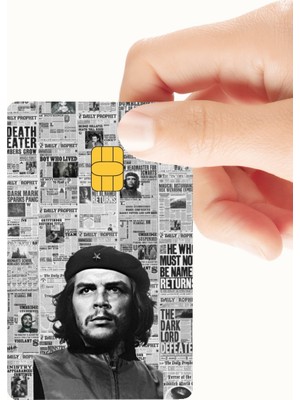 Huggy Craft Che Guevara Gazete Temalı Kredi ve Banka Kartı Kaplama Sticker