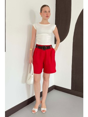 Very Moda Kemerli Şort | D2686