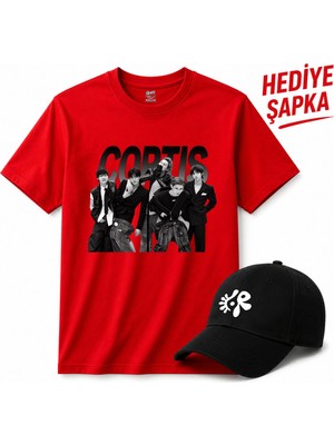 BarsDepo Cortıs Baskılı Tişört, Premıum Kalite Unisex Çocuk / Yetişkin (Şapka Hedıyelı)