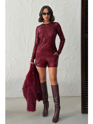 Very Moda Pullu Abiye Şort | D2742