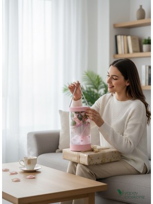 Yapay Çiçekçiniz 20 cm Silindir Kutuda Yapay Gül – Solmayan Dekoratif Gül Sevgiliye Romantik Kalıcı Hediye