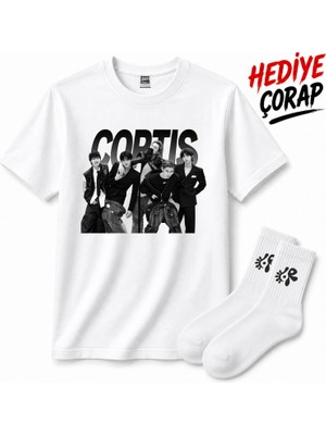 BarsDepo Cortıs Baskılı Tişört, Premıum Kalite Unisex Çocuk / Yetişkin (Çorap Hedıyelı)
