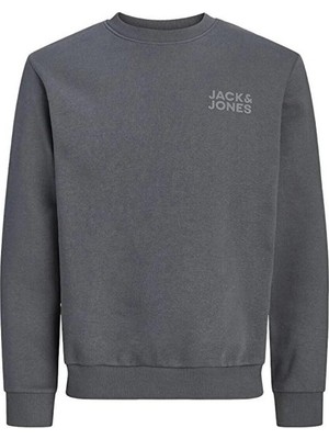 Jack & Jones 12290659 Jorlogo Sweat Asphalt Erkek Sweatshirt