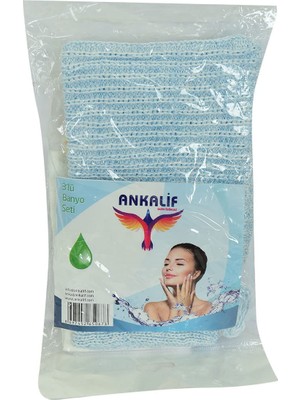 Esranın Dünyası Ankalif Banyo Lifi + Kese + Ipli Topuk Taşı 3 Lü Banyo Seti