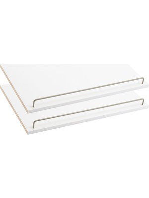 Esranın Dünyası Closetmaid Suitesymphony Ahşap Raf Seti, Aksesuar Açılı, Ayakkabı Çiti, 63,5 cm Için, Saf Beyaz/saten Nikel, Raf, 2 Adet