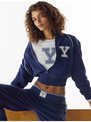 Penti Lacivert Yale Şerit Detaylı Sweatshirt
