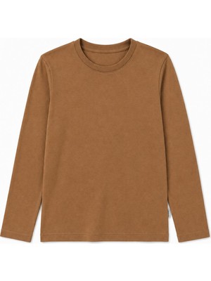 Perendi %100 Pamuklu Kız ve Erkek Unisex Uzun Kollu Basic Tshirt
