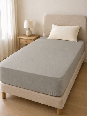 Suare Concept Düz Pamuklu Tek Kişilik Çarşaf 100X200 + 20 cm