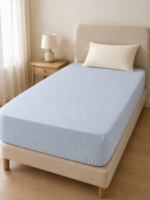 Suare Concept Düz Pamuklu Tek Kişilik Çarşaf 100X200 + 20 cm