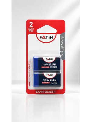 Fatih FS/24M Dust-Free Sınav Silgisi 2'li Paket | Toz Bırakmayan Kalem Silgisi | Iz Bırakmaz