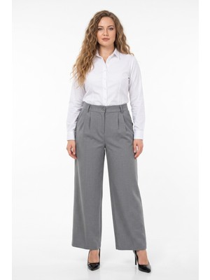 Kadın Pileli Bol Pantolon BGL-ST04352