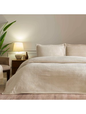 Linens Velona King Yatak Örtüsü Seti Kum