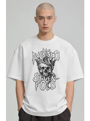 Sevbano Avenged Sevenfold Rock Metal Müzik Grubu Baskılı Unisex Oversize Premium Tişört