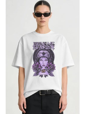 Sevbano Bring Me The Horizon Rock Metal Müzik Grubu Baskılı Unisex Oversize Premium Tişört