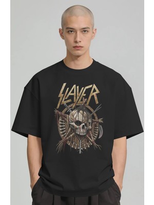 Sevbano Slayer Rock Metal Müzik Grubu Baskılı Unisex Oversize Premium Tişört