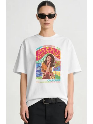 Sevbano Selena Gomez Şarkıcı Baskılı Unisex Oversize Premium Tişört