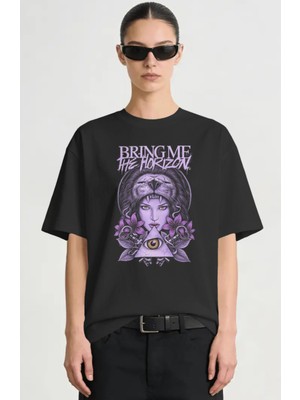 Sevbano Bring Me The Horizon Rock Metal Müzik Grubu Baskılı Unisex Oversize Premium Tişört