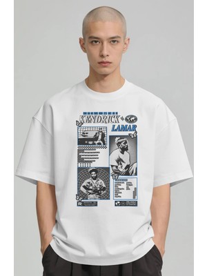 Sevbano Kendrick Lamar Rapper Şarkıcı Baskılı Unisex Oversize Premium Tişört