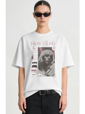 Sevbano Billie Eilish Şarkıcı Baskılı Unisex Oversize Premium Tişört