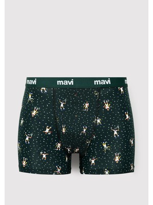 Mavi Baskılı Yeşil Boxer 0912482-88060