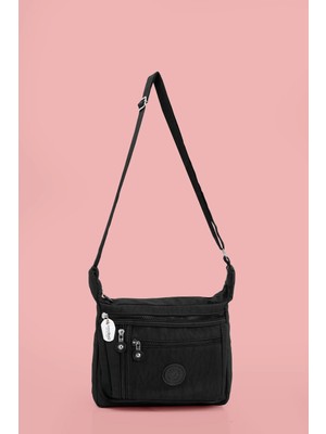 Westbag Kadın Günlük Krinkıl Omuz Çantası Çok Cepli Fermuarlı Postacı Çantası