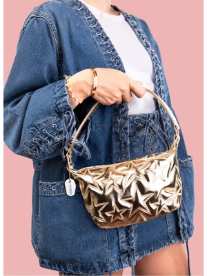 Westbag Yıldız Star Desenli Parlak El ve Omuz Askılı Çanta