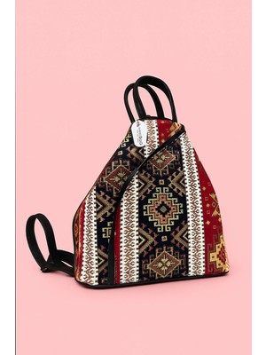 Westbag Otantik Vintage Etnik Desenli Sırt Çantası Orta Boy