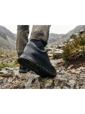 Growish GD0135 Iç Dış Hakiki Deri Büyük Numara Battal Beden 45 Numara Kaydırmaz Güçlü Taban Ekonomik Siyah Günlük Sneaker Erkek Ayakkabı