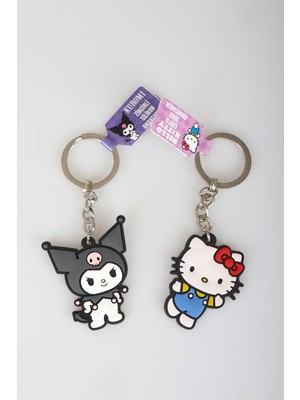 x Dekomus Lisanslı Hello Kitty & Kuromi Zincir Anahtarlık Seti
