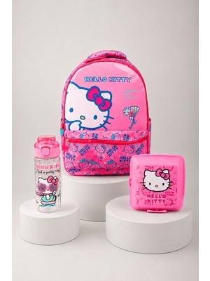 x Dekomus "love Shine Collection" Hello Kitty Lisanslı Ortopedik Ilkokul Çantası,matara ve Beslenme Kabı Seti