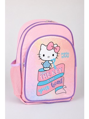 x Dekomus Heart Key Collection Hello Kitty Lisanslı Ortopedik Ilkokul Çantası