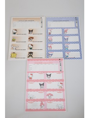 DEKOMUS CEP DEFTERİ VE YENİ SEZON LİSANSLI HELLO KITTY AND BEST FRIENDS 24'LÜ OKUL ETİKETİ 2'LİSİ
