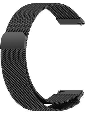 Caseonn Coros Apex 2 Kordon Manyetik Metal Hasır Kayış Siyah