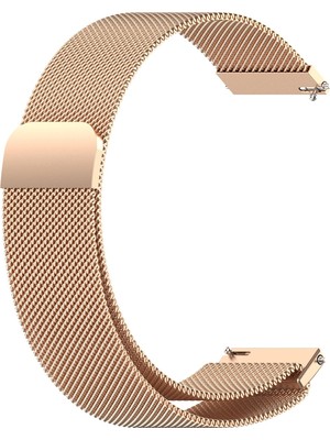 Caseonn Coros Apex 2 Kordon Manyetik Metal Hasır Kayış Rose Gold