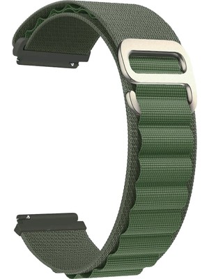 Caseonn Coros Apex 46MM Kordon Titanyum G-Kancalı Alpin Kumaş Kayış Yeşil
