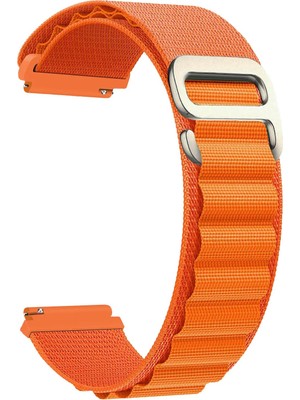 Caseonn Coros Apex 46MM Kordon Titanyum G-Kancalı Alpin Kumaş Kayış Turuncu