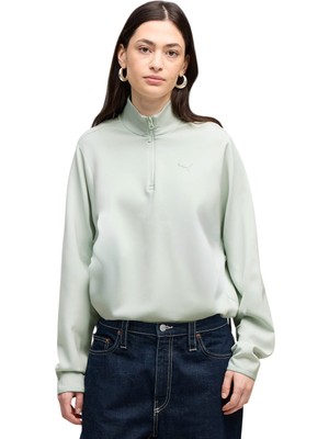 Puma Pumatech Sense Half-Zip Yeşil Kadın Sweatshirt
