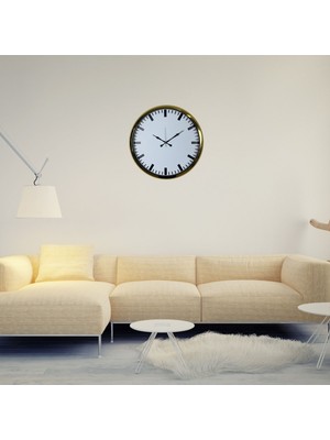 Hsc Bilişim Gold Ivory Prime 52 x 52 cm Duvar Saati